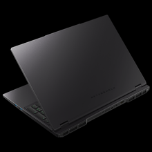 Load image into Gallery viewer, Aftershock X-16 Pro partially open rear three-quarter view showing matte dark grey lid, rear exhaust vents, hinge detail.