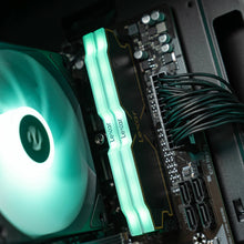 Load image into Gallery viewer, RAPID LVL 6 PRO gaming PC showing graphics card close-up.