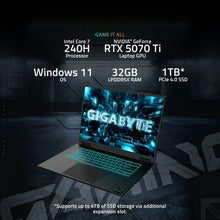 Load image into Gallery viewer, Gigabyte A16 PRO GA6DH 16" / Intel Core 7 240H | RTX 5070Ti | 32GB RAM