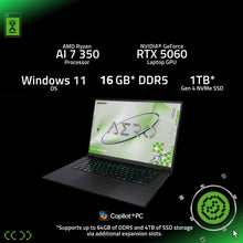Load image into Gallery viewer, Gigabyte AERO X16 White 16" / Ryzen AI 7 350 | RTX 5060