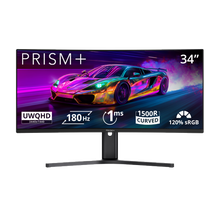 Load image into Gallery viewer, PRISM+ 34" X340 Pro UWQHD 1440P 180Hz Curved Gaming Monitor