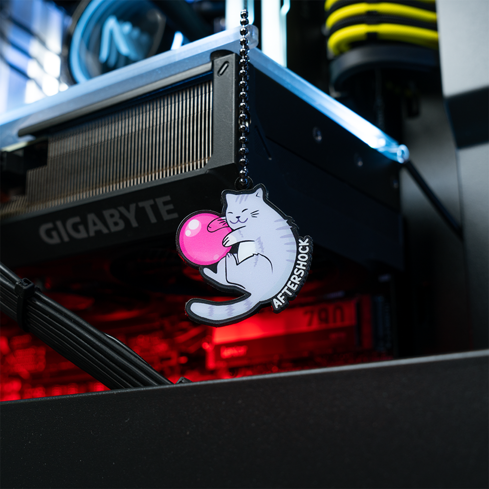 Grey Bubble Cat Charm