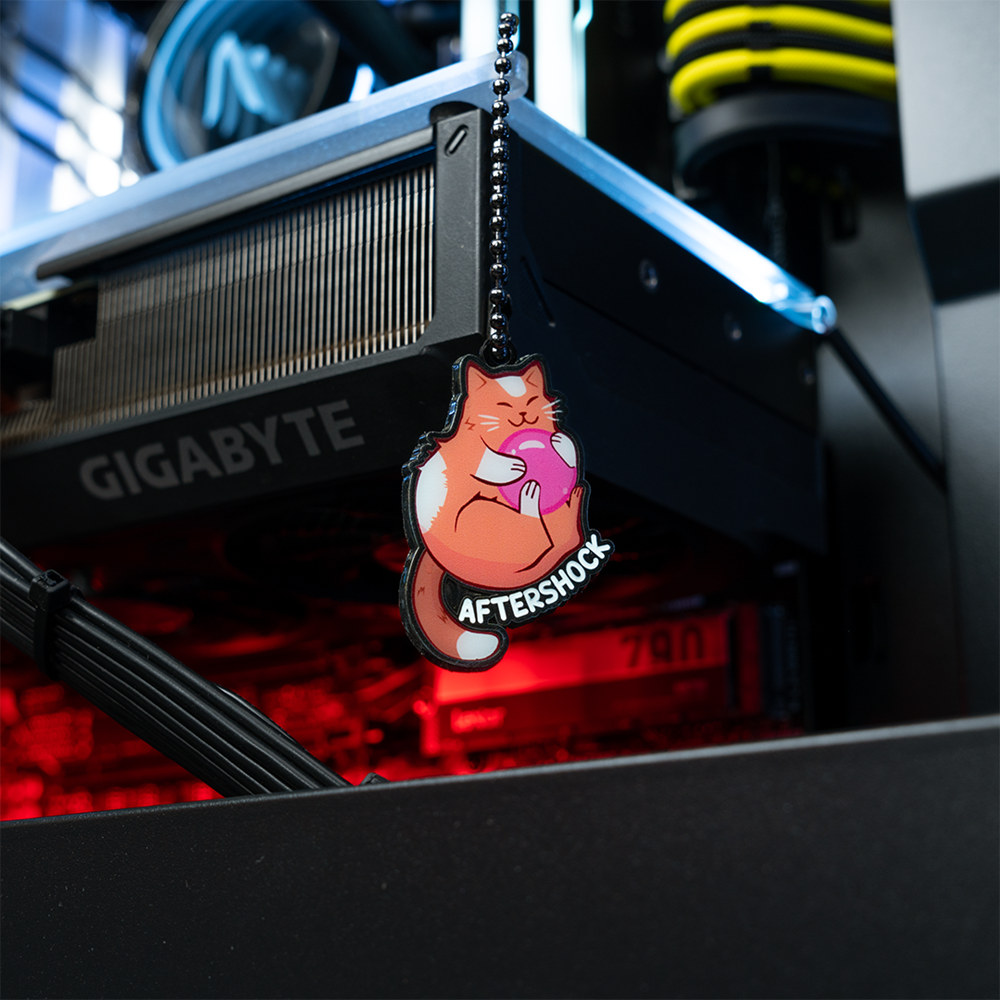 Orange Bubble Cat Charm