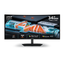 Load image into Gallery viewer, Gigabyte G34WQC2 34" WQHD 1440p 200Hz Curved Gaming Monitor
