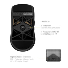 Load image into Gallery viewer, MelGeek Horus 8K Lightweight Esports Wireless Gaming Mouse - Black (WTY - 1YR)
