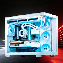 Load image into Gallery viewer, NIMBUS : LVL 8 PRO / R7 7800X3D | RTX 5070 Ti WHITE | 32GB RAM
