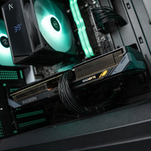 Load image into Gallery viewer, RAPID LVL 6 PRO gaming PC showing graphics card close-up.
