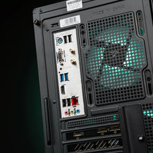 Load image into Gallery viewer, RAPID LVL 6 PRO gaming PC showing rear I/O ports.
