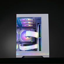 Load image into Gallery viewer, ZEAL MINI LVL 8 WHITE gaming PC, side view.
